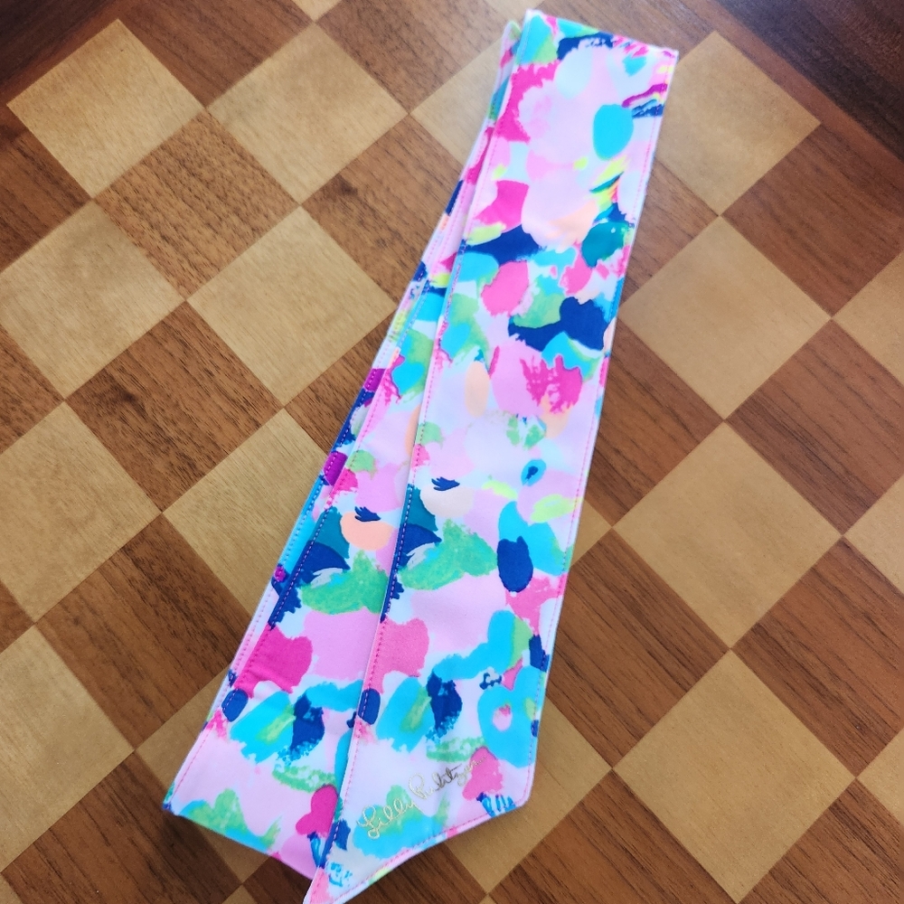 LILLY Pulitzer Pina Colada Club Head Wrap / Head Band / Hair Tie - Picture 3 of 4